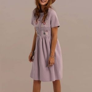 Purple Linen Dress